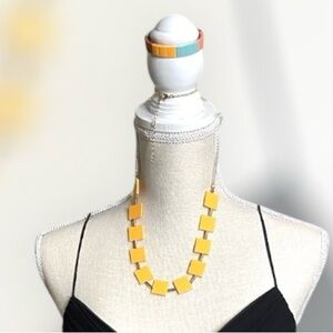 2-Piece Set Modern Yellow Necklace Combo